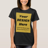 Dark Women's Tee with Metallic Gold Design Bg (Vorderseite)