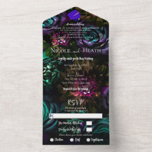 Dark Wonderland Bold Glam Floral Blume Hochzeit