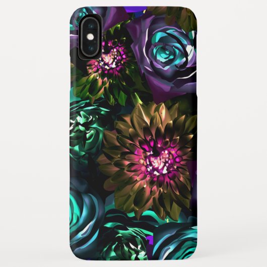 Dark Wonderland Bold Glamour Floral Blume Case-Mate iPhone Hülle (Rückseite)