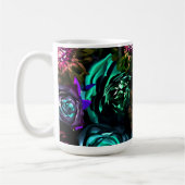 Dark Wonderland Bold Glamour Floral Blume Kaffeetasse (Links)