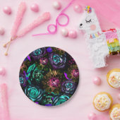 Dark Wonderland Bold Glamour Floral Blume Party Pappteller (Party)