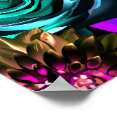 Dark Wonderland Bold Glamour Floral Blume Poster (Ecke)