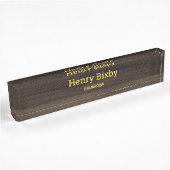 Dark Wood Grain Namensplakette