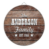 Dark Wood Grain Personalisiert Dartscheibe (vorne)