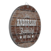 Dark Wood Grain Personalisiert Dartscheibe (Vorderseite Links)