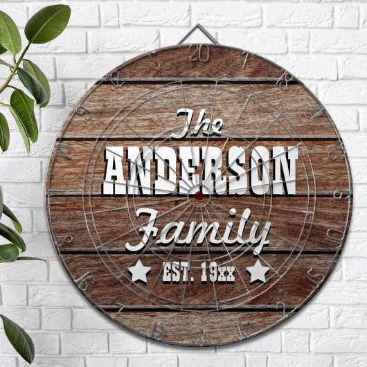 Dark Wood Grain Personalisiert Dartscheibe