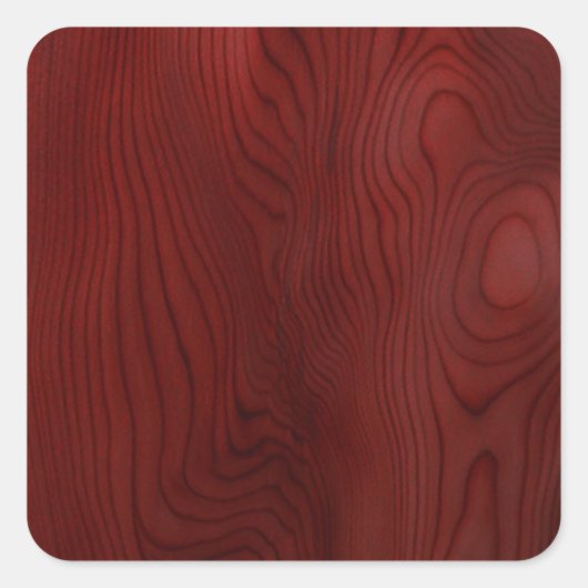 Dark Wood Grain Quadratischer Aufkleber (Vorderseite)