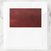 Dark Wood Grain Rechteckiger Aufkleber (Tasche)