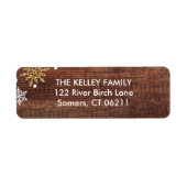 Dark Wood Holiday Address Label (Vorne)