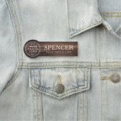 Dark wood Look Name Logo Namensschild (Beispiel)