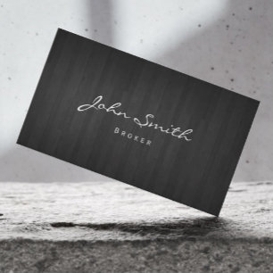 Dark Wood Real Anwesen Broker Business Card Visitenkarte