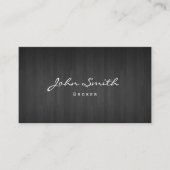 Dark Wood Real Anwesen Broker Business Card Visitenkarte (Vorderseite)