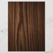 Dark Wood Tree Country Wedding Table Menu Menükarte (Rückseite)