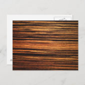 Dark Wood Veneer Postkarte (Vorne/Hinten)