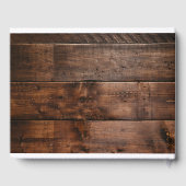 Dark Wood Vintage Wedding Foto Gästebuch (Rückseite)