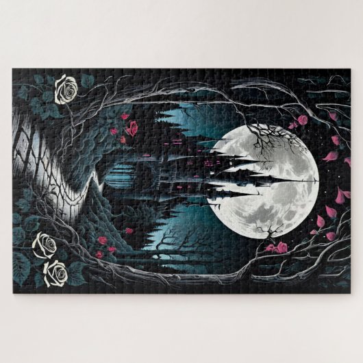 Dark Woods Castle Fantasy Puzzle (Horizontal)