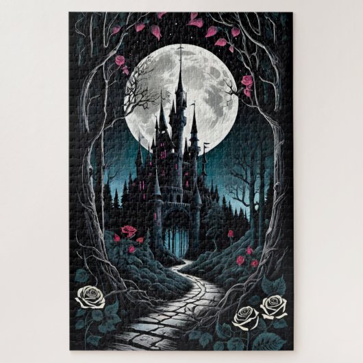 Dark Woods Castle Fantasy Puzzle (Vertikal)