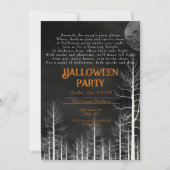 Dark Woods Gedicht Halloween-Party Einladung (Vorderseite)