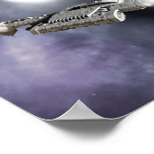 Dark World - Science Fiction Battle Cruiser Poster (Ecke)