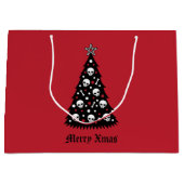 Dark Xmas Tree Große Geschenktüte (Vorderseite)
