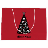 Dark Xmas Tree Große Geschenktüte (Rückseite)