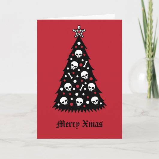 Dark Xmas Tree Karte (Vorderseite)