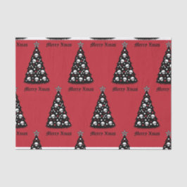 Dark Xmas Tree Seidenpapier