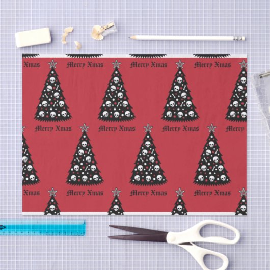 Dark Xmas Tree Seidenpapier (Handwerk)