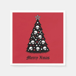 Dark Xmas Tree Serviette