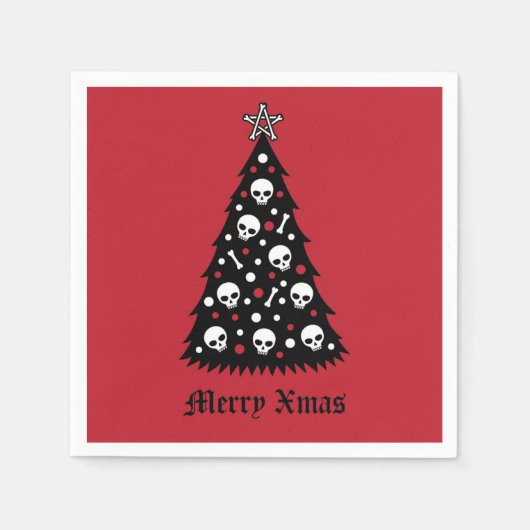 Dark Xmas Tree Serviette (Vorderseite)