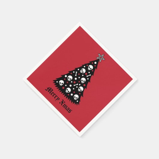 Dark Xmas Tree Serviette (Ecke)