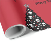 Dark Xmas Tree Wrapping Paper Geschenkpapier (Rolleneckpunkt)