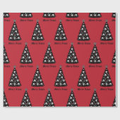 Dark Xmas Tree Wrapping Paper Geschenkpapier (Flach)