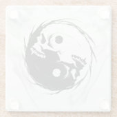 Dark Yang religiöses Symbol Glasuntersetzer (Rückseite)