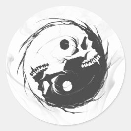 Dark Yang religiöses Symbol Runder Aufkleber