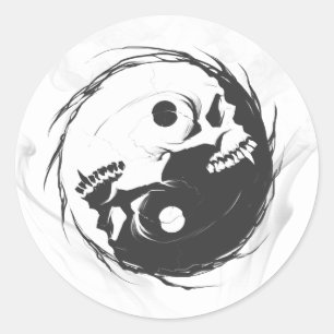 Dark Yang religiöses Symbol Runder Aufkleber