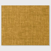 Dark Yellow Linen Geschenkpapier (Flach)