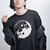 Dark Yin Yang Vampire Skull Religious Symbol T-Shirt