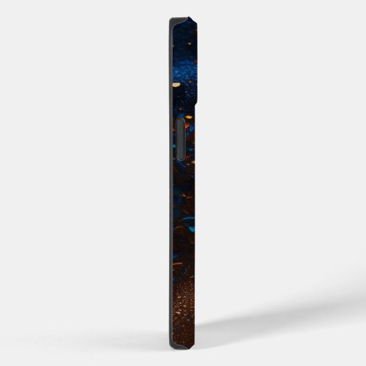 DarkBlue SandyBrown Glitzer iPhone Mate Tough Case (Rückseite / Rechts)