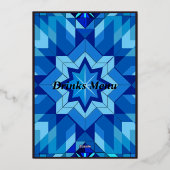 Darker Border Gold Foiled Beverage Menü (Rückseite)