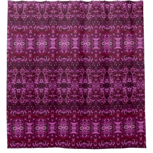 Darker Cabbage Ikat 5 Duschvorhang (Vorderseite)