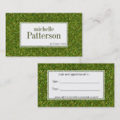 Darker Green Glitzer Termine Business Cards (Vorne/Hinten)