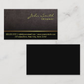 Darker Leder Chiropraktor Business Card Visitenkarte (Vorne/Hinten)