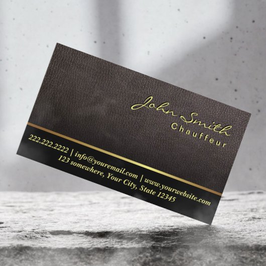 Darker Leder Texture Chauffeur Business Card Visitenkarte