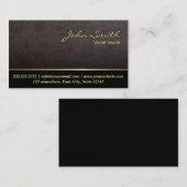 Darker Leder Texture Vocal Coach Business Card Visitenkarte (Vorne/Hinten)