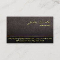Darker Leder Texture Vocal Coach Business Card