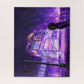 darkes Cyberpunk-Stadtrundräbsel Puzzle (Vertikal)