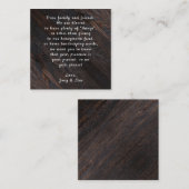 Darkes Holz, nach Kundenwunsch, als Bulk Karte (Vorne/Hinten)