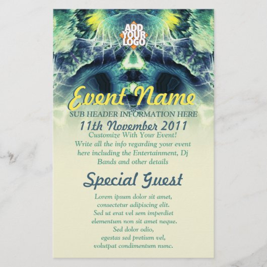 DarkEyez Fraktal Art Custom Event Flyer (Vorne)