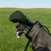DarkGreen Golfer Logo Monogram Golf Head Cover Headcover (In SItu)